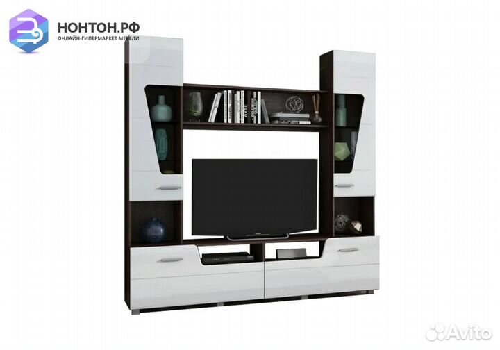 Центральная секция Моника венге / белый глянец