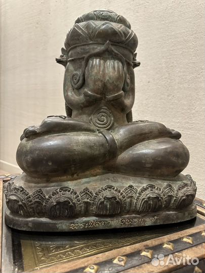 Будда бронза 42 см вес около 30 кг