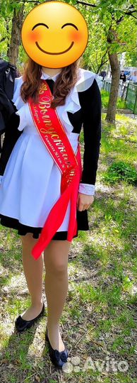 Школьный фартук и платье р.158