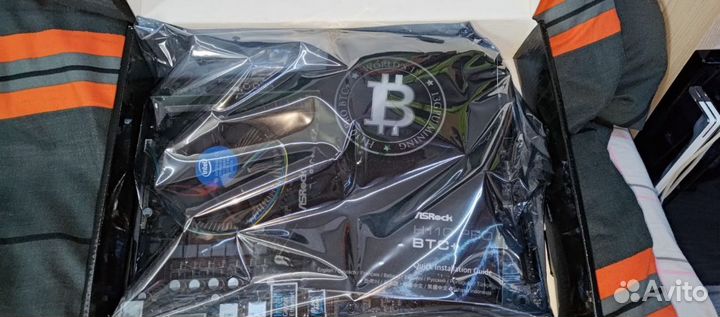 Материнская плата asrock h110 btc+ pro + 8gb ddr4