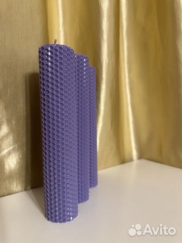 Свечи большие из вощины ручной работы. Набор 3шт