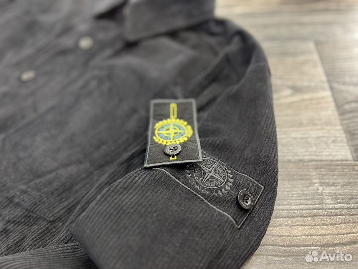 Вельветовая рубашка Stone island 54-56р