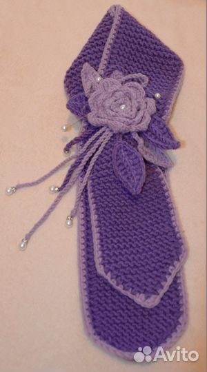 Шарф вязанный, новый