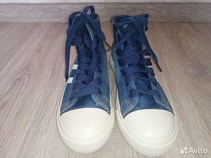 Кеды джинсовые