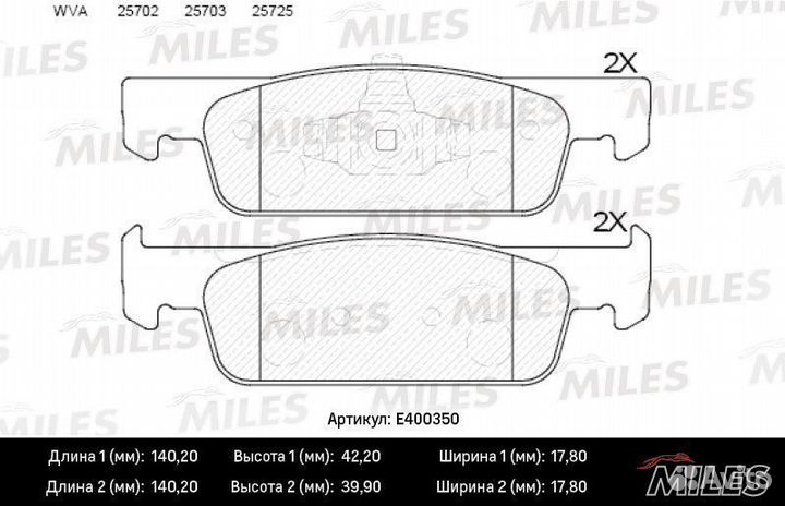 Колодки передние LADA X-Ray / renault logan 2