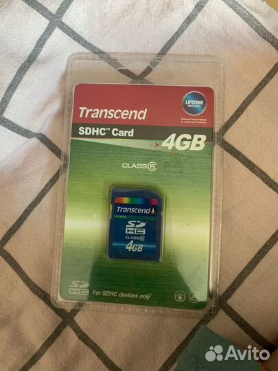 Карта памяти sdhc 4gb transcend