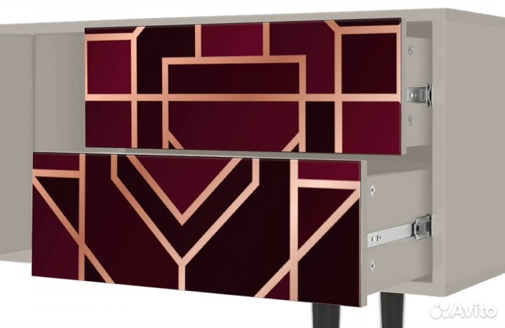 Тв-тумба T1 - Сатин - Burgundy Jewelery