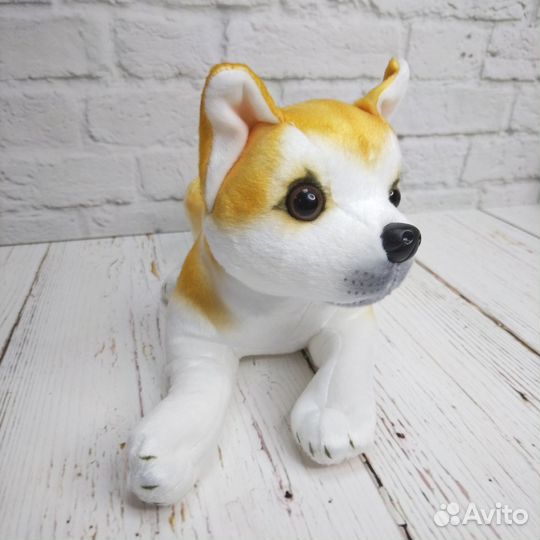 Мягкая игрушка щенок Сиба-ину реалистичный