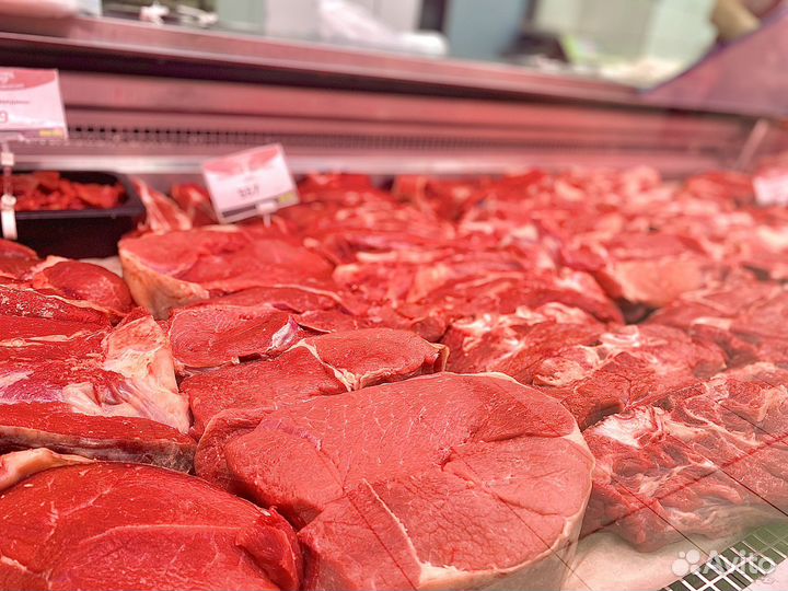 Мясо говядины свежее, частями по списку/полутушами