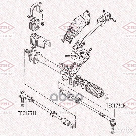 Наконечник рулевой тяги R TEC1731R tatsumi