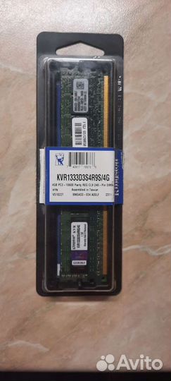 Kingston 4 гб DDR3 1333 мгц (KVR1333D3S4R9S/4G)