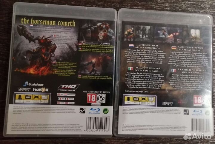 God of war, Darksiders. Диски для PS3