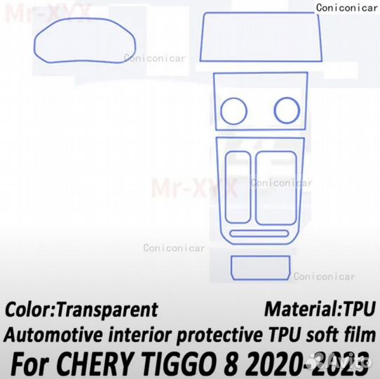 Chery tiggo 7pro/8 защитная пленка для панели