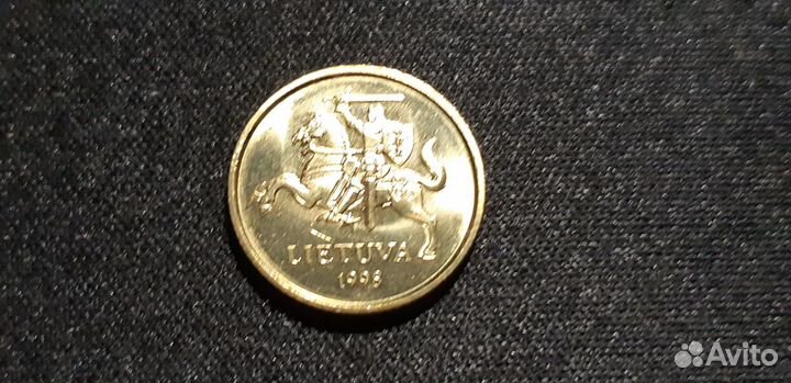 Литва 10 центов 1998 г. UNC