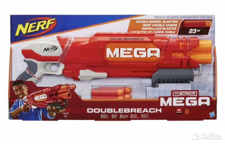 Бластер mega nerf doublebreach