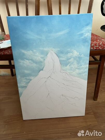 Картина маслом «Вершина горы» 40х60