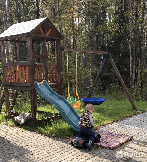 Детская деревянная горка