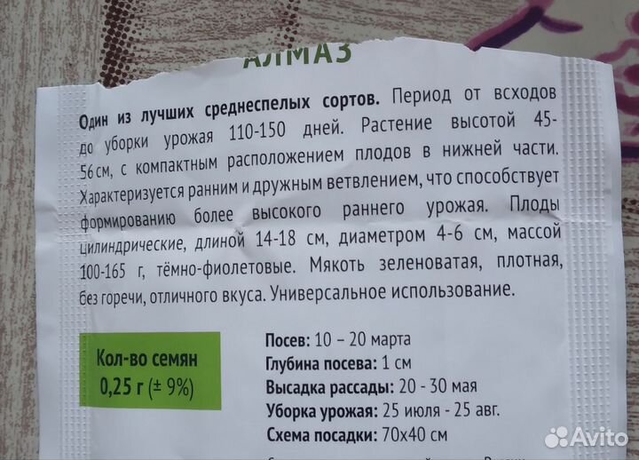 Рассада баклажан