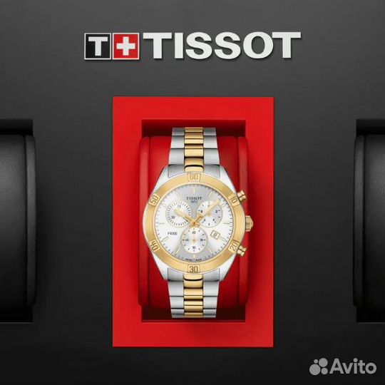 Женские Tissot PR100 Sport Chic Yellow bicolor