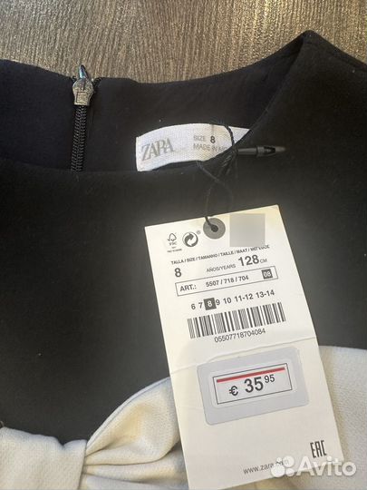 Платье для девочки zara 128