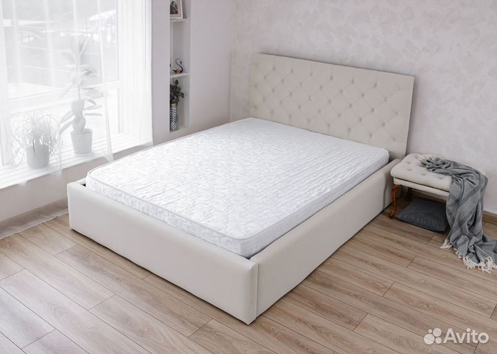 Кровать с подъемным механизмом велюр