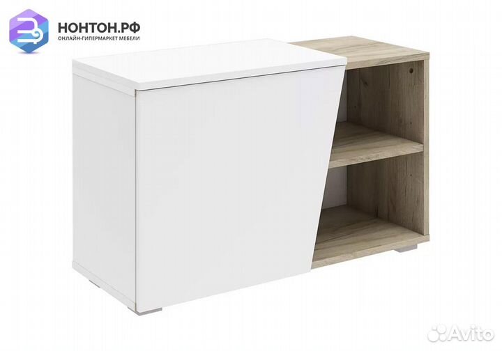 Тумба для обуви Одри 458.02 дуб крафт / белый