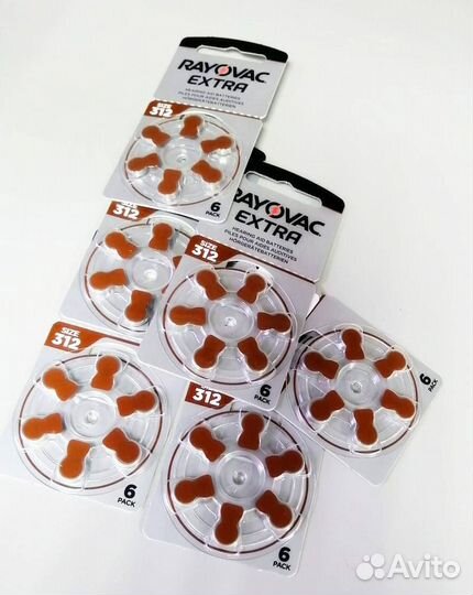Батарейки для слухового аппарата тип 312 мощные