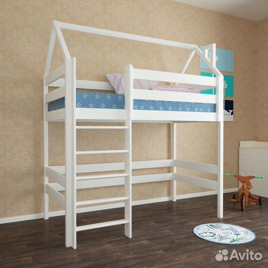 Кровать чердак детская из сосны