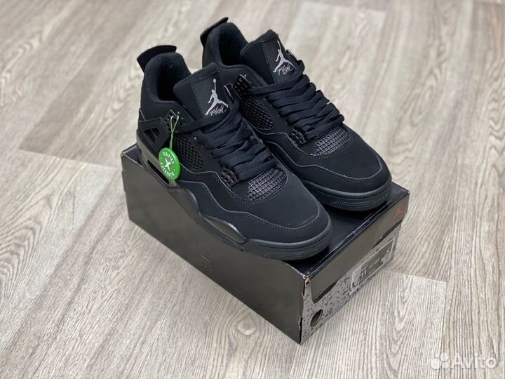 Кроссовки Air Jordan 4 Black Cat (36-45)