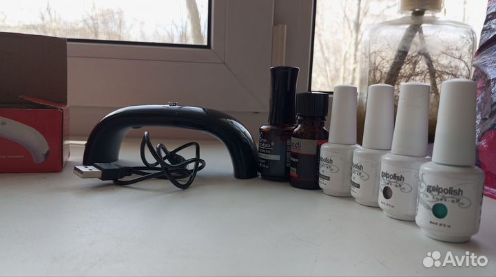 Лампа для ногтей.Uf Лампа+ набор для покрытия весь