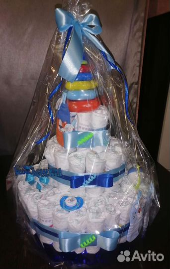 Торт из памперсов подгузников