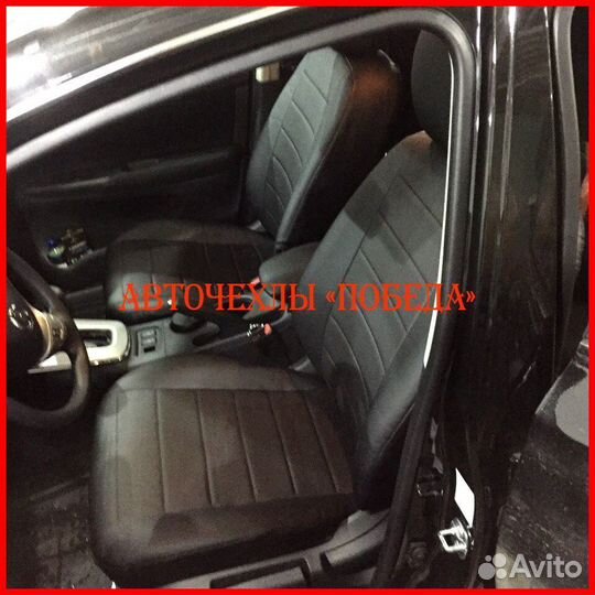 Чехлы Nissan Sentra из экокожи чёрные Классика