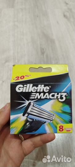 Сменные кассеты gillette mach3