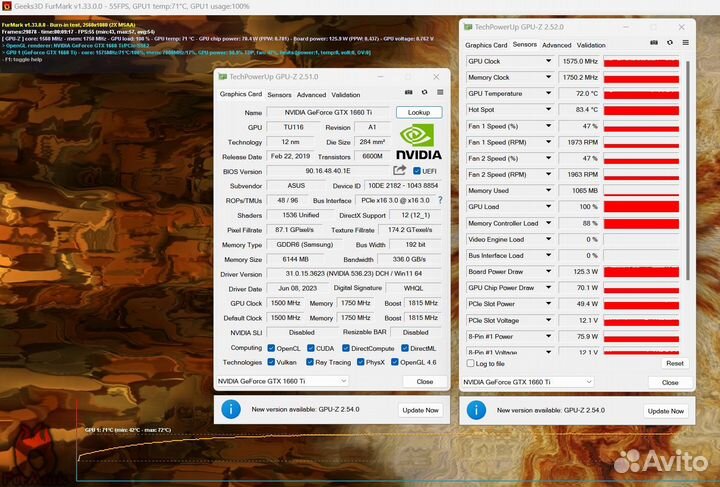 GTX 1660 Ti 6Gb (Гарантия) Asus TUF