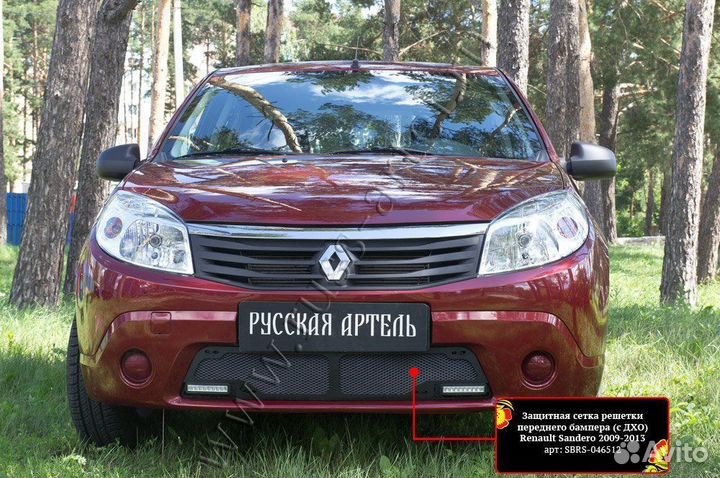 Защ.сетка перед.бампера RenaultSandero sbrs046512