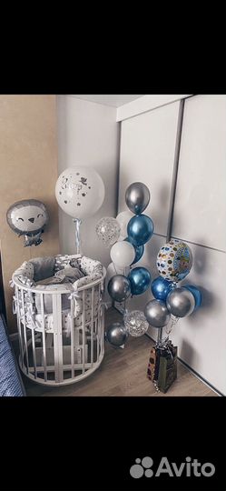 Детская кроватка трансформер с маятником