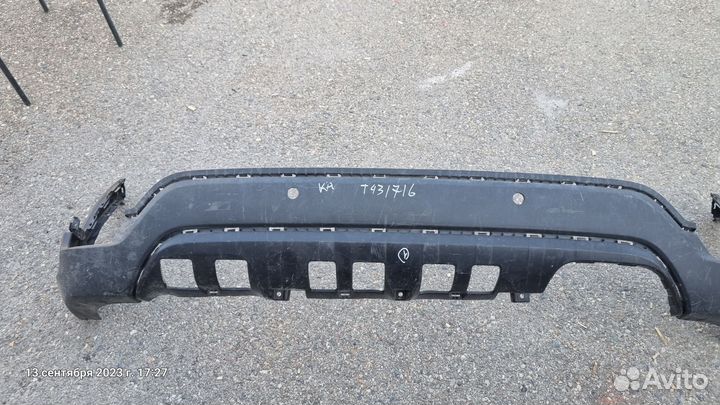 Юбка заднего бампера kia rio xline