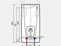 Однофазный проточный водонагреватель clage DEX 12