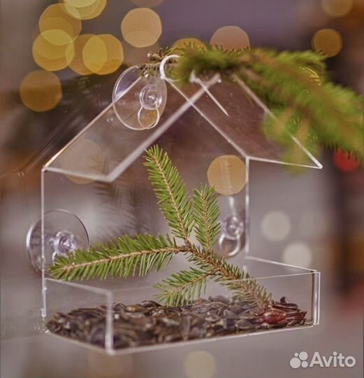 Кормушка для птиц на окно новая