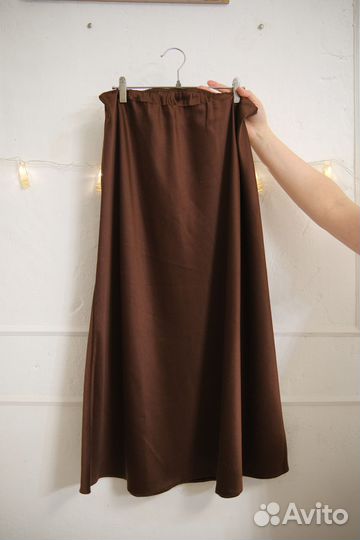 Шелковая юбка миди