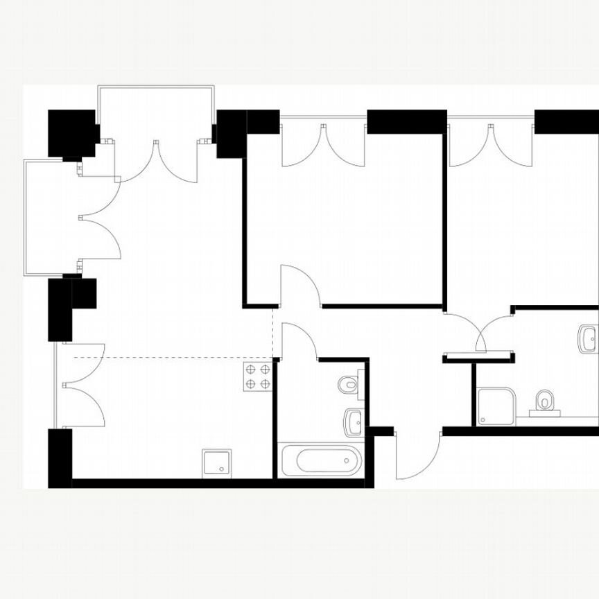 2-к. квартира, 67,7 м², 6/9 эт.