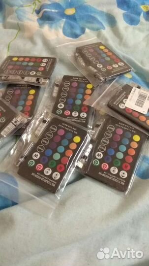 Разноцветные лампы с цоколем Т10. Новые