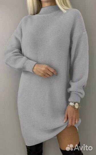 Вязаное платье оверсайз