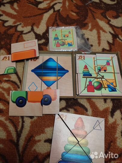 Деревянные послойные пазлы, и пазлы вкладыши