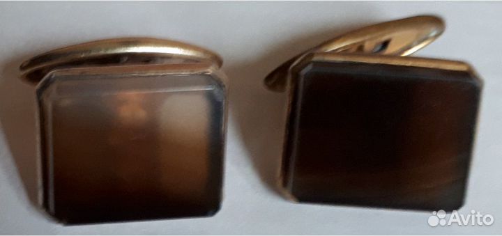 СССР. Мужские запонки с агатом