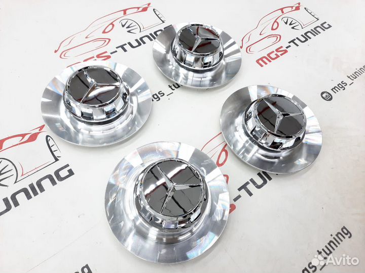 Колпачки Mercedes тарелка Silver 154мм 4 шт