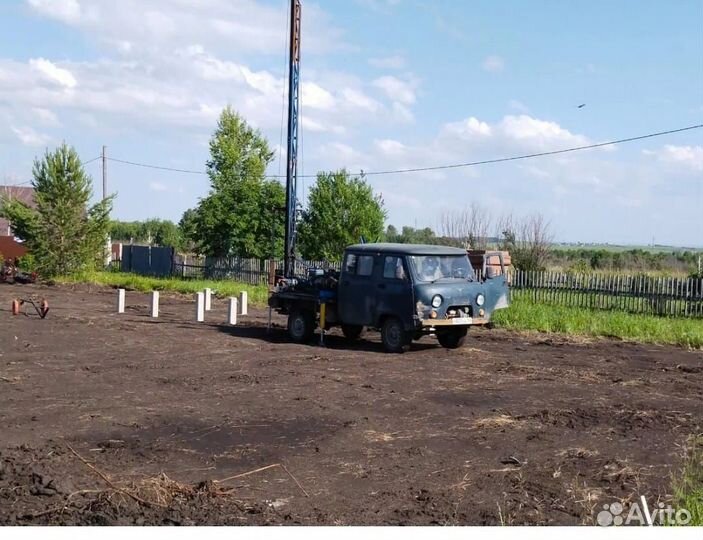 Забивка жби свай дом или баня 6х6