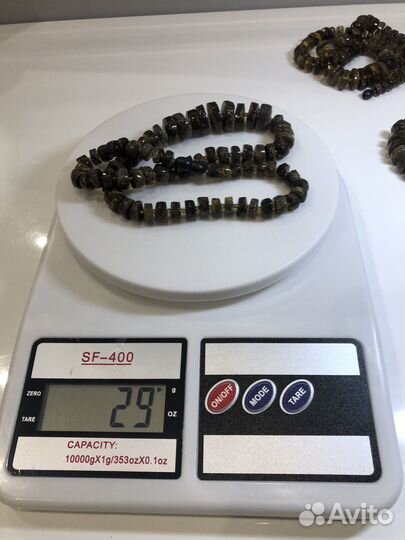 Бусы и браслеты 'шайбы'из дикого янтаря