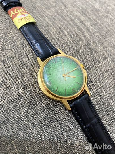 Часы мужские СССР Заря позолоченные Au10