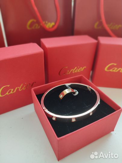 Подарочный комплект в стиле Картье кольцо,браслет